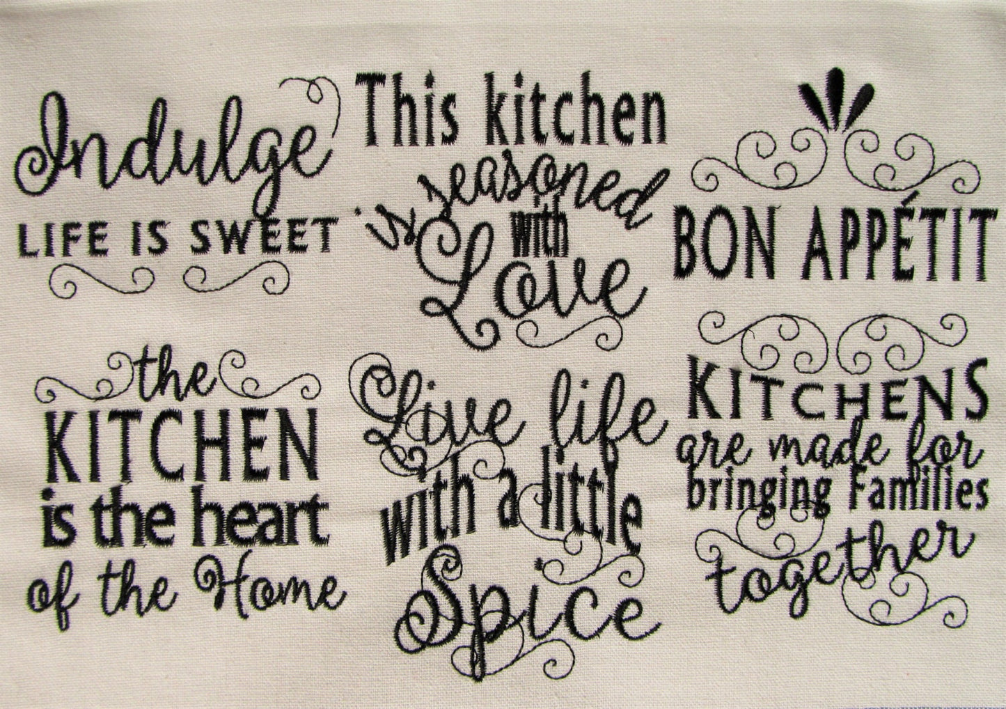 Kitchen Towel Lovely Quote Set