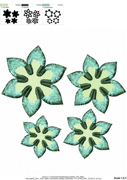 Succulent Delicate Lace Flowers Set