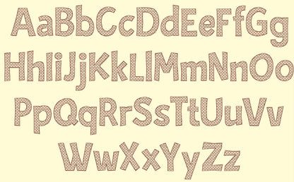 Building Bricks Patterned Font
