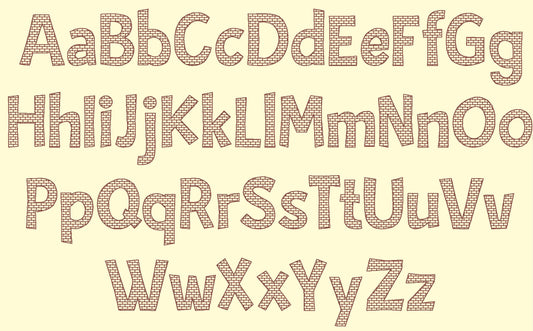 Building Bricks Patterned Font