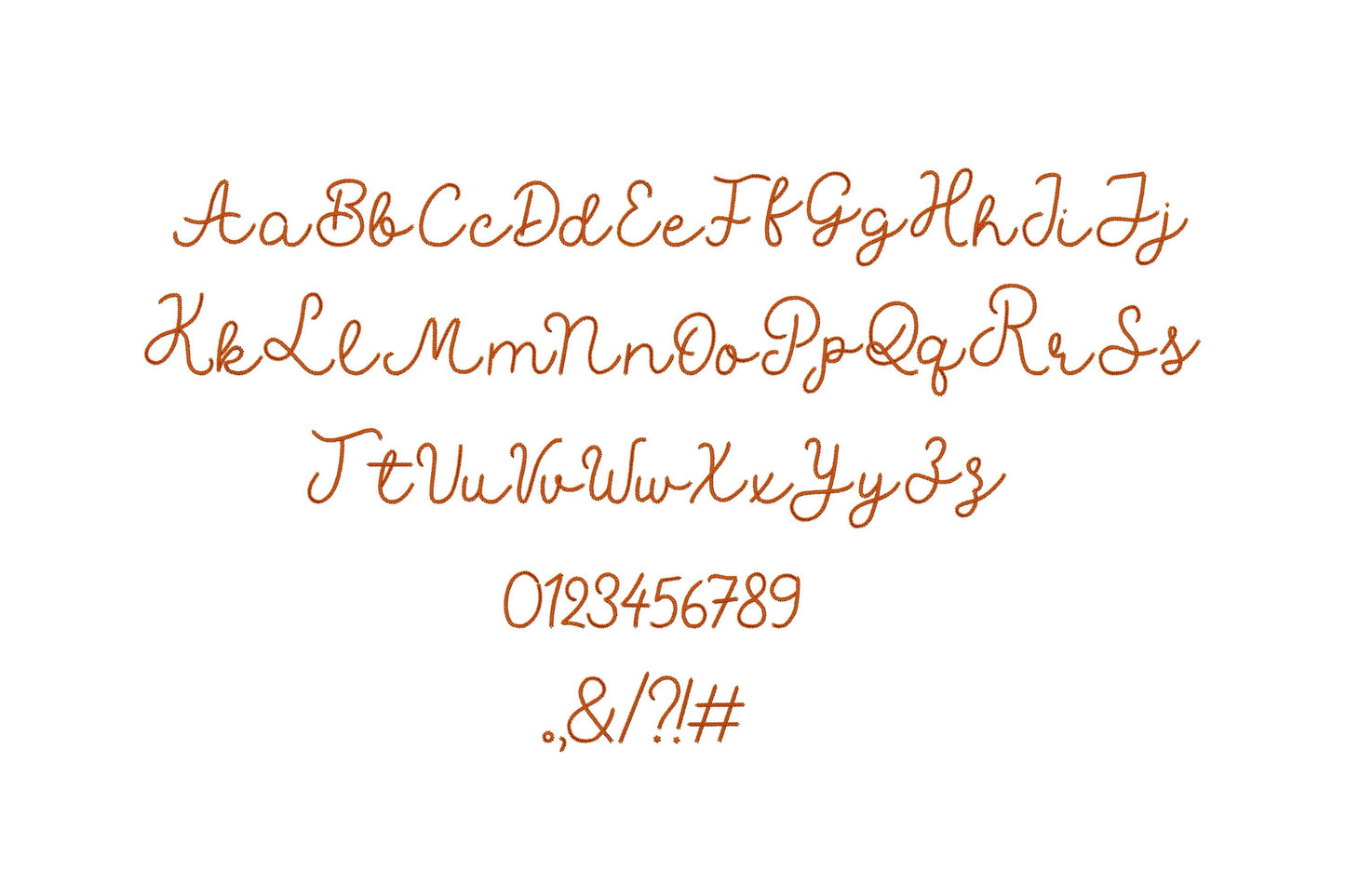 Tiny Chain FONT machine embroidery designs in mini sizes 0.6 up to 2