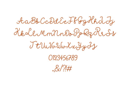 Tiny Chain FONT machine embroidery designs in mini sizes 0.6 up to 2