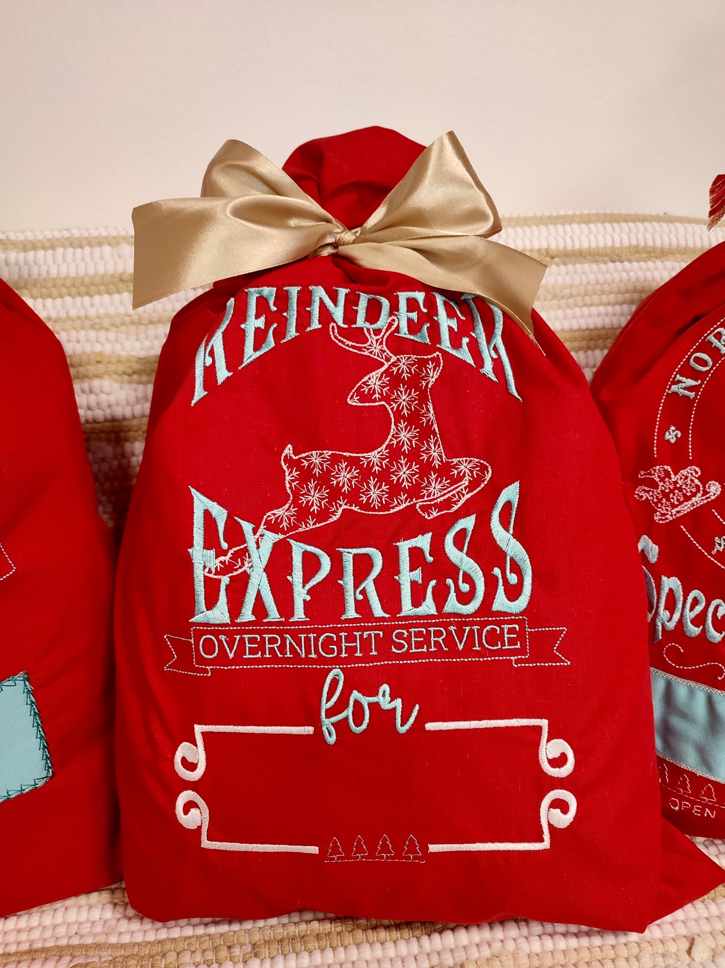 Custom Name Santa Express Mail Reindeer