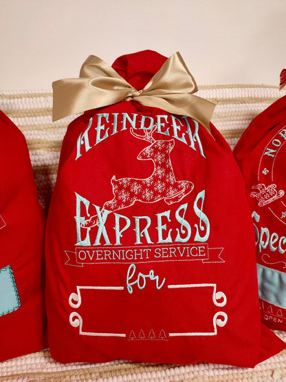 Custom Name Santa Express Mail Reindeer