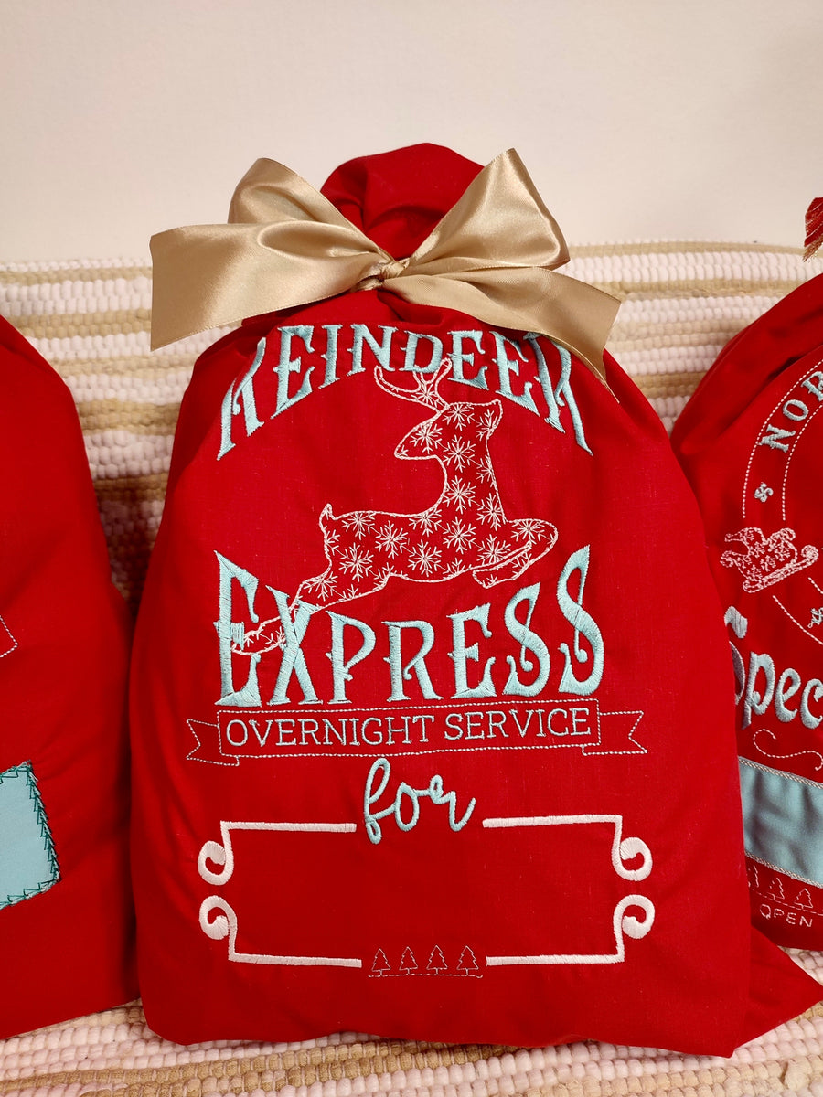 Custom Name Santa Express Mail Reindeer