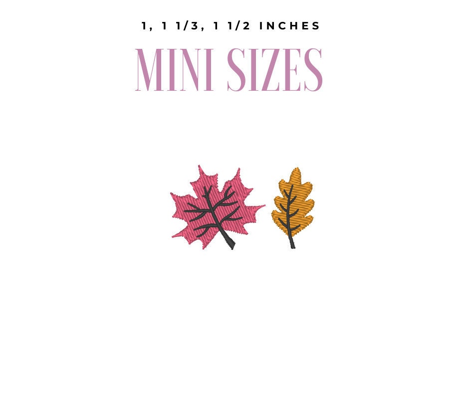 Autumn Fall Mini Leaf Set of 2