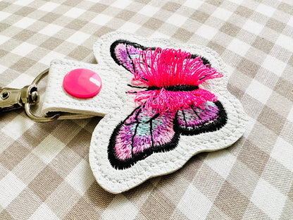 Fringed Butterfly Keychain ITH