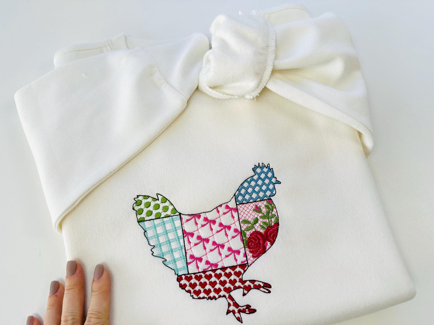 Patchwork Patterned Farm Chicken