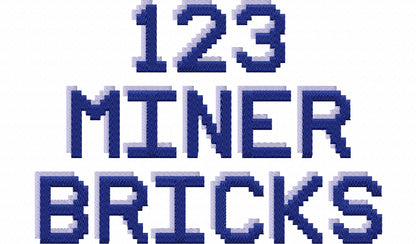 Miner Bricks Pixel Shadow Font