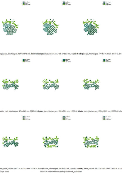 Shamrock Clover Set of 6