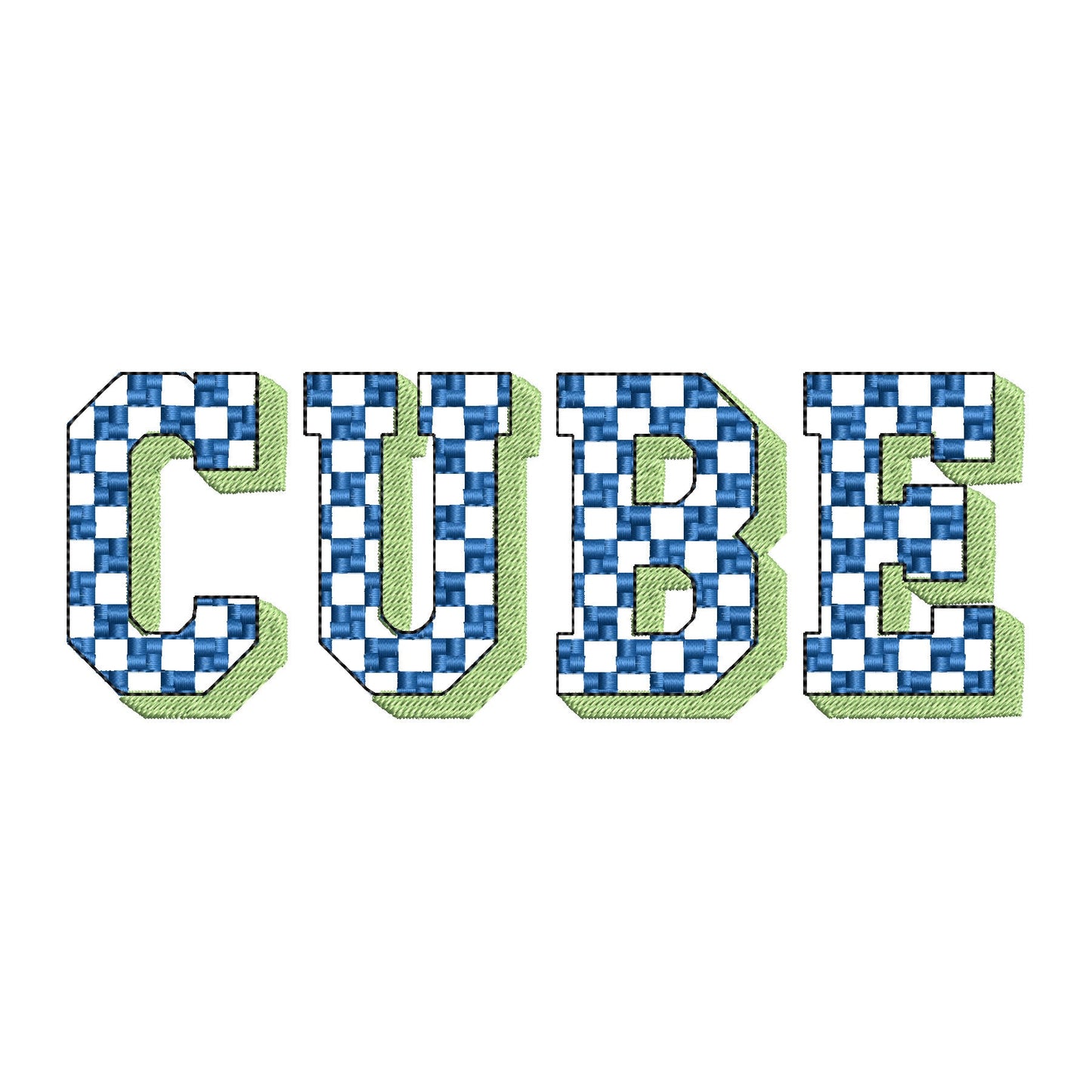 Checkered Patterned Block Shadow Font