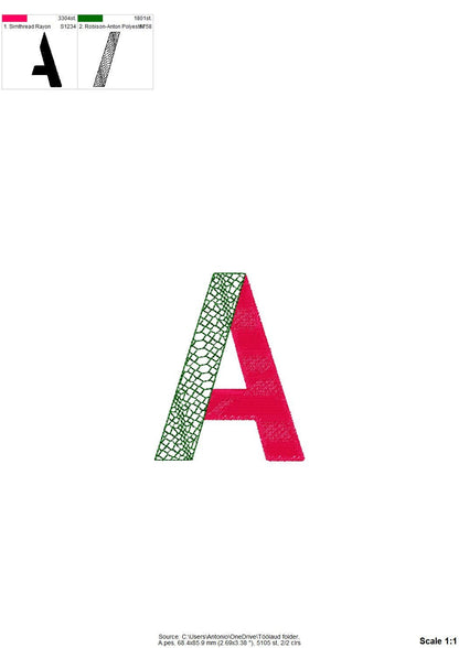 Gator Patterned Split Font