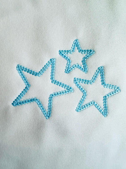 Extra bold chain stitch Star Machine Embroidery Designs mini sizes 1.5