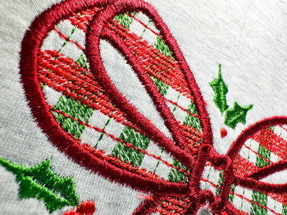 Gingham Plaid Christmas Bow