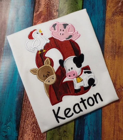 Farm Animals Birthday Number 1