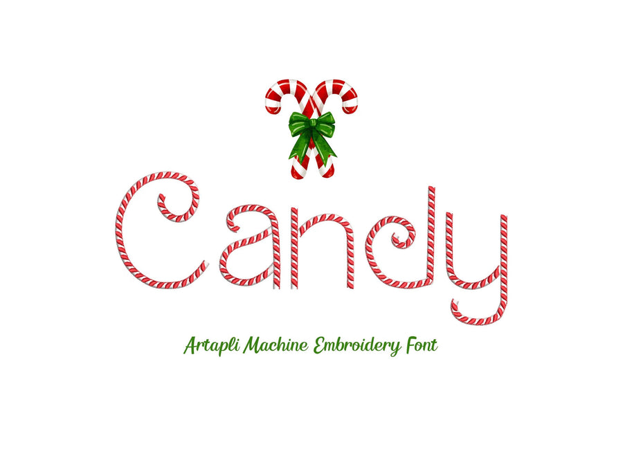 Classic 2-Color Candy Cane Font