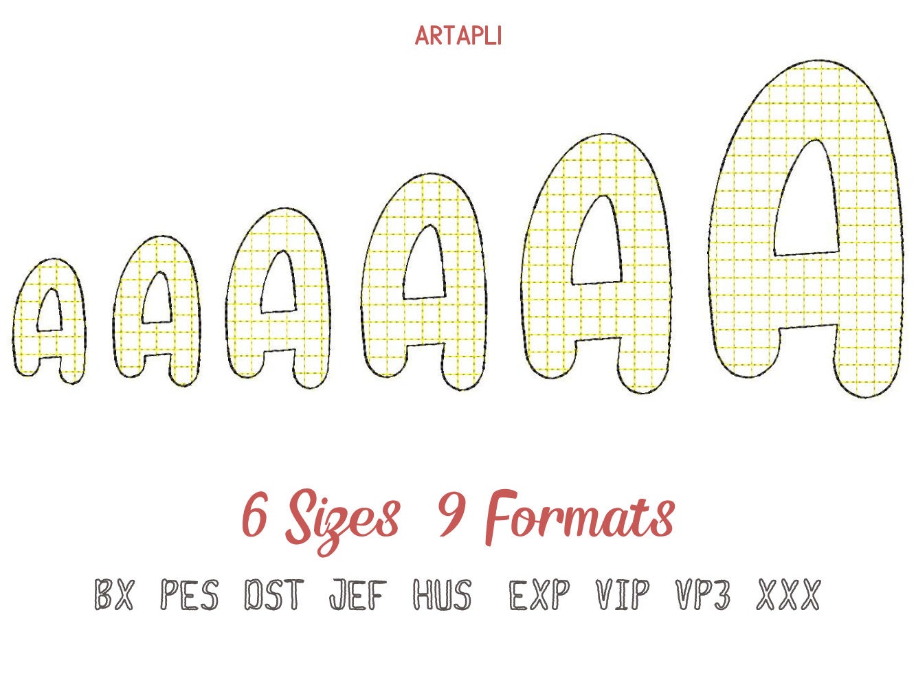 Quick Sketch Stitch Plaid Patterned Font