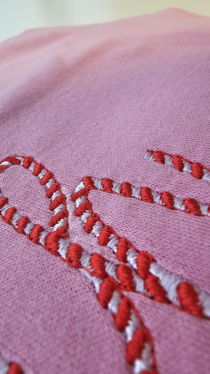 Candy Cane Stitch Striped Font