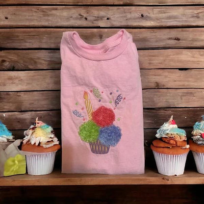 Fringed Cupcake Birthday Cake