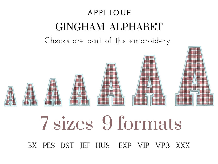 Gingham Plaid Block Font
