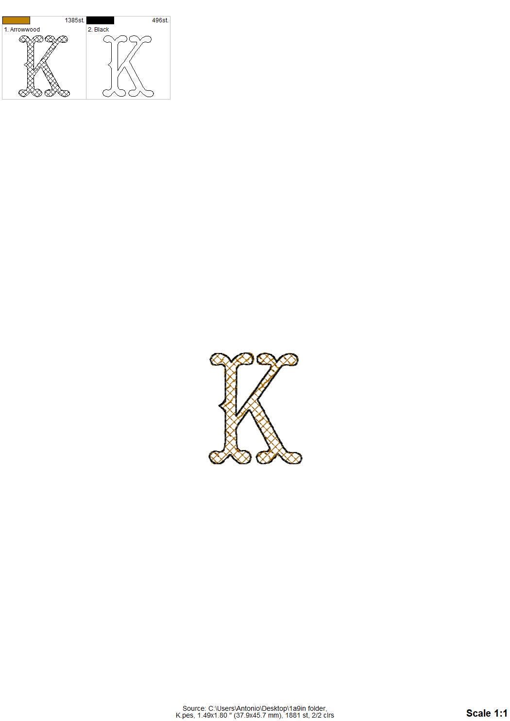 Western Font light stitch diamond pattern machine embroidery designs