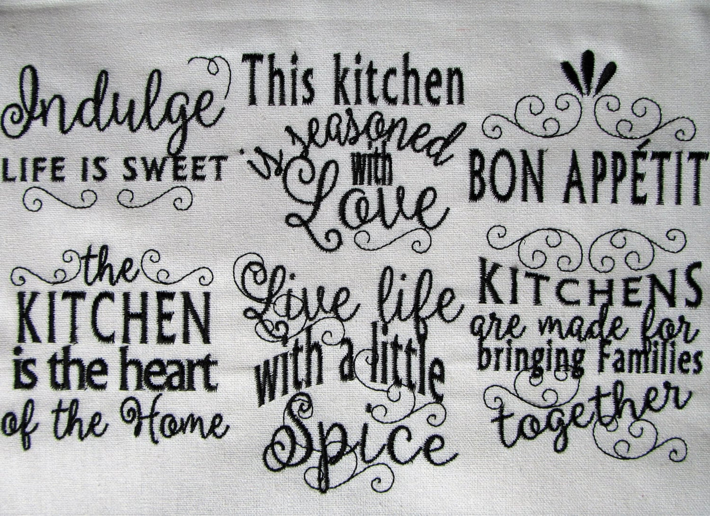 Kitchen Towel Lovely Quote Set