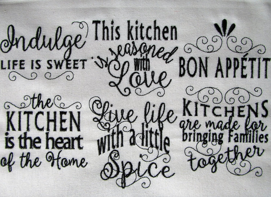 Kitchen Towel Lovely Quote Set
