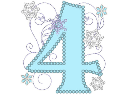 Frozen Swirl Birthday Numbers