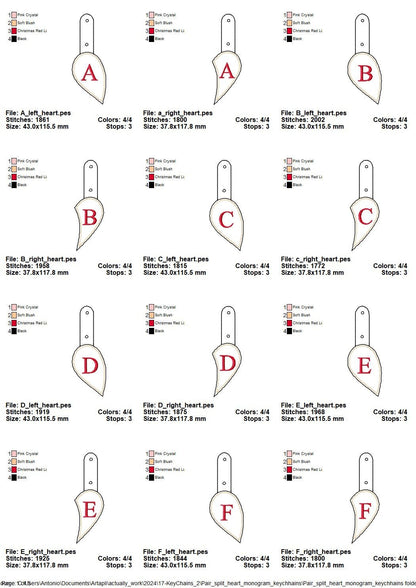 Split Heart Puffy Puff 3D Foam Keychain