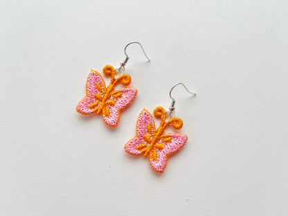 Butterfly Lace Earrings Charm FSL