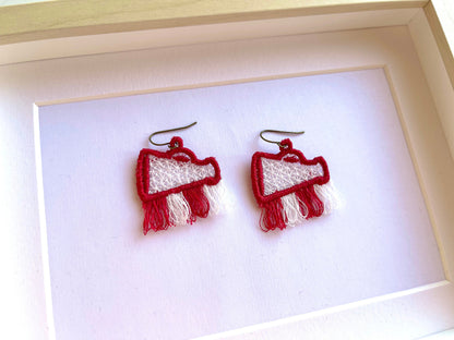 Cheer Fringed earrings Sport charm football pendant FSL freestanding