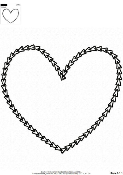 Quick Light Chain Stitch Heart