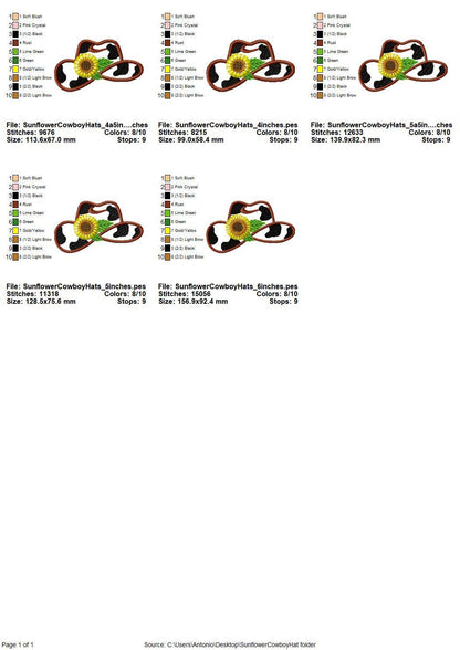 Fringed Sunflower Cowboy Boots and Hat