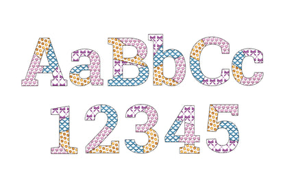 Patchwork Patterned Block Font