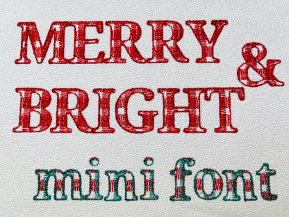 Mini Buffalo Plaid Patterned Font