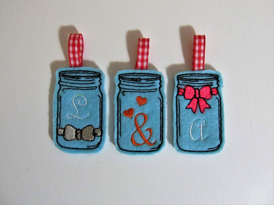 Mason Jar Feltie Set of 4