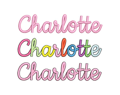 Satin Stitch and Outline Handwritten Font