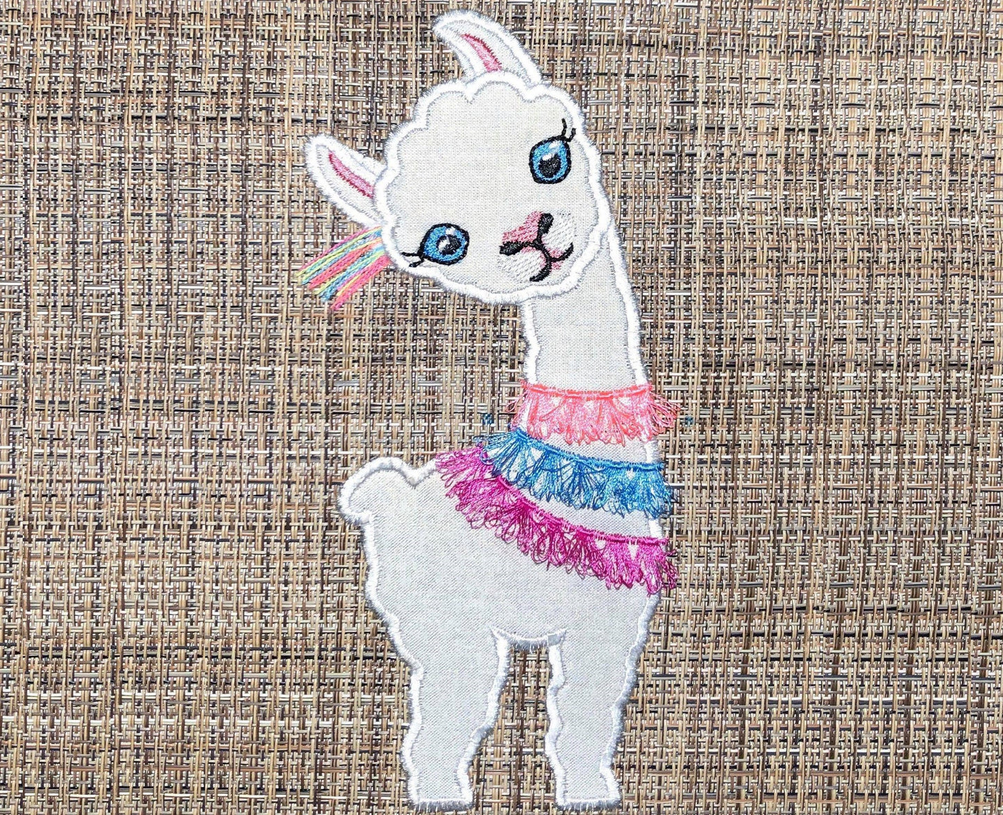 Llama Alpaca Applique Fringed Tassels