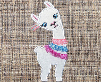 Llama Alpaca Applique Fringed Tassels