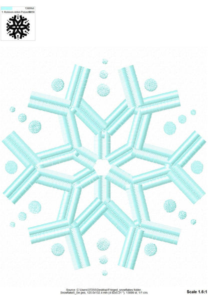 Fringed Snowflake Set of 6