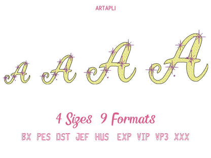 Sparkling Font Night Starry Sky