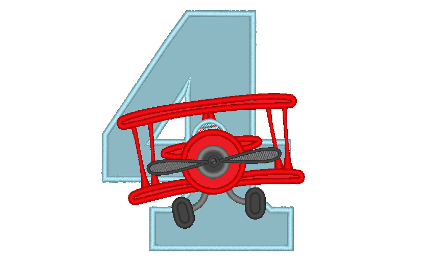 Airplane Birthday Numbers