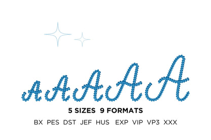 Extra Bold Chain Stitch Font Piper