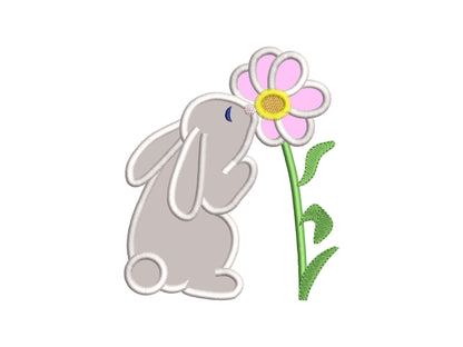 Little Easter Bunny with Flower