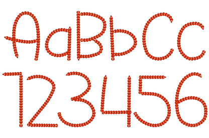 Bold Dense Chain Stitch Font