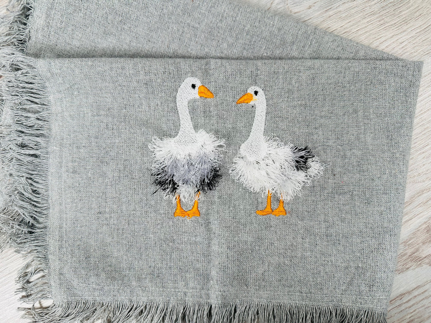 Fringed Farm Goose Duck Set of 2