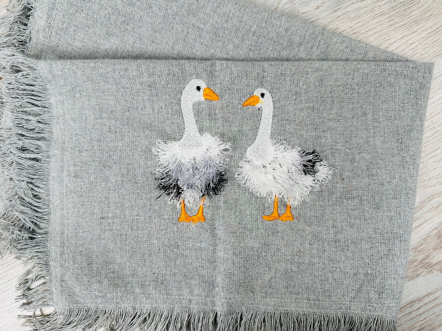 Fringed Farm Goose Duck Set of 2