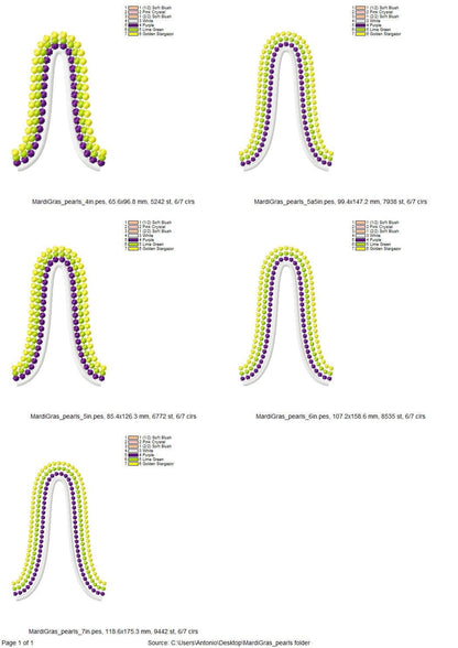 Mardi Gras Pearl Split Side Seam