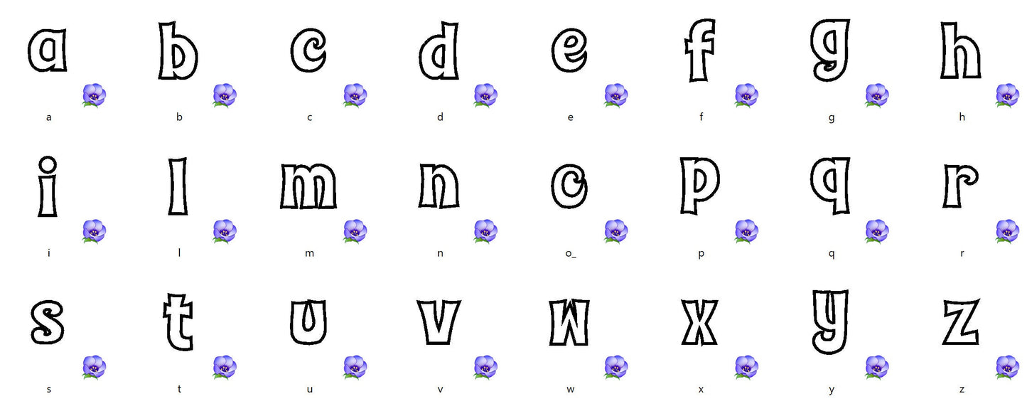 Mia Monogram Font Applique