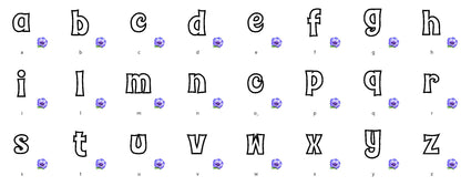 Mia Monogram Font Applique